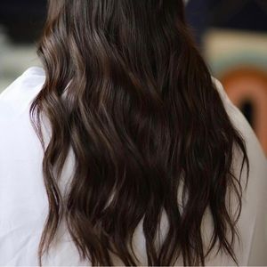 Frame and Thread tie in extensions black and blonde 22 inch